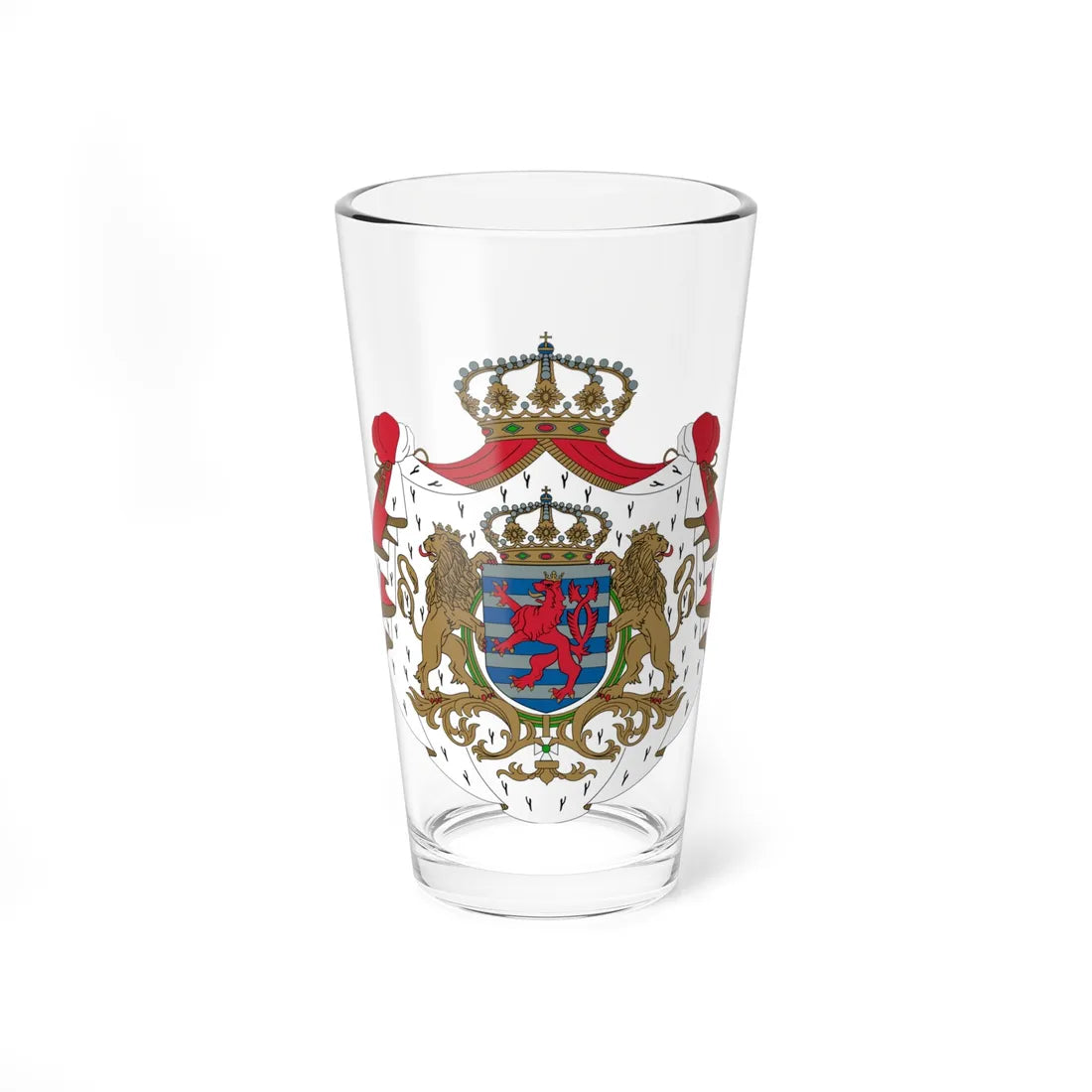 Coat of arms of Luxembourg (Luxembourg) (Coat of Arms) Pint Glass 16oz 16oz - Go Mug Yourself