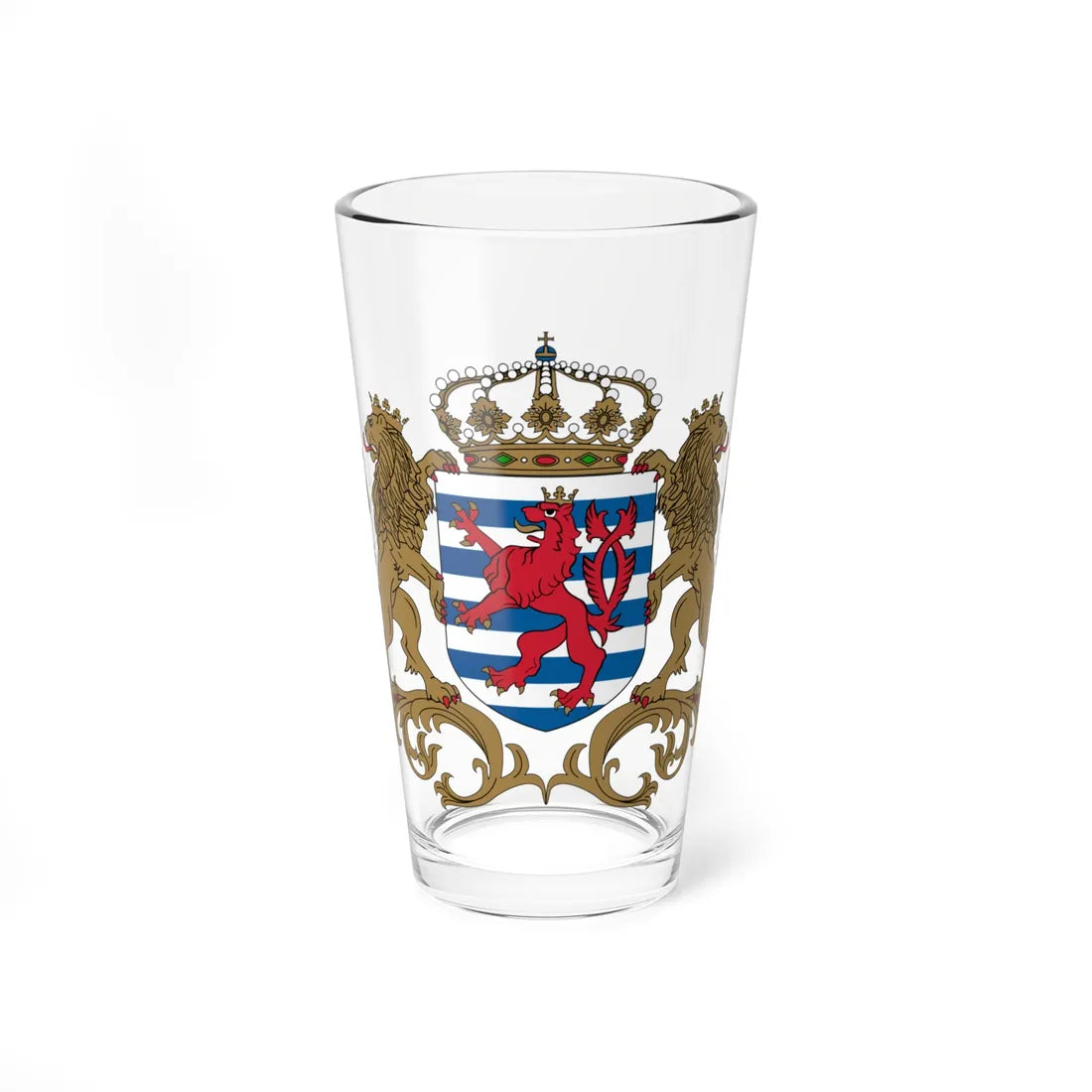 Coat of arms of Luxembourg Middle (Luxembourg) (Coat of Arms) Pint Glass 16oz 16oz - Go Mug Yourself