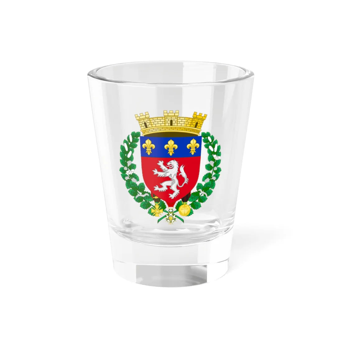 Coat of Arms of Lyon (Spain) (Coat of Arms) Shot Glass 1.5oz 1.5oz - Go Mug Yourself