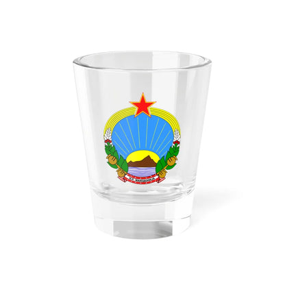 Coat of arms of Macedonia 1944-1946 (Yugoslavia) (Coat of Arms) Shot Glass 1.5oz 1.5oz - Go Mug Yourself