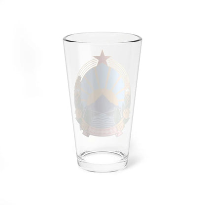 Coat of arms of Macedonia 1946-2009 (Yugoslavia) (Coat of Arms) Pint Glass 16oz - Go Mug Yourself