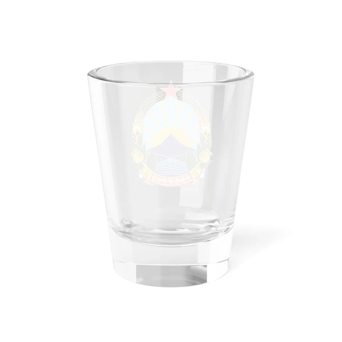 Coat of arms of Macedonia 1946-2009 (Yugoslavia) (Coat of Arms) Shot Glass 1.5oz - Go Mug Yourself