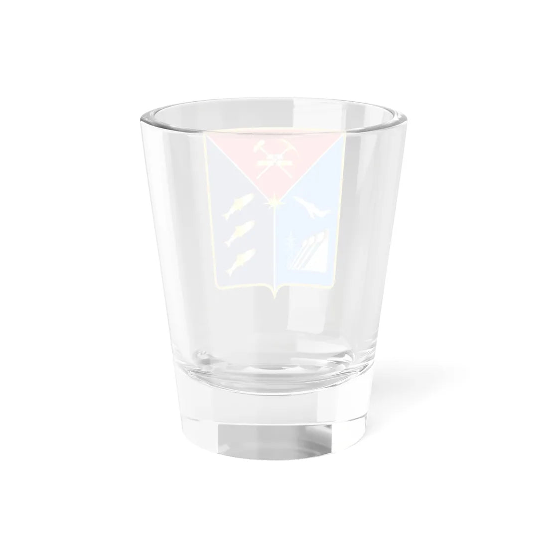 Coat of Arms of Magadan Oblast Latest version (Russia) (Coat of Arms) Shot Glass 1.5oz - Go Mug Yourself