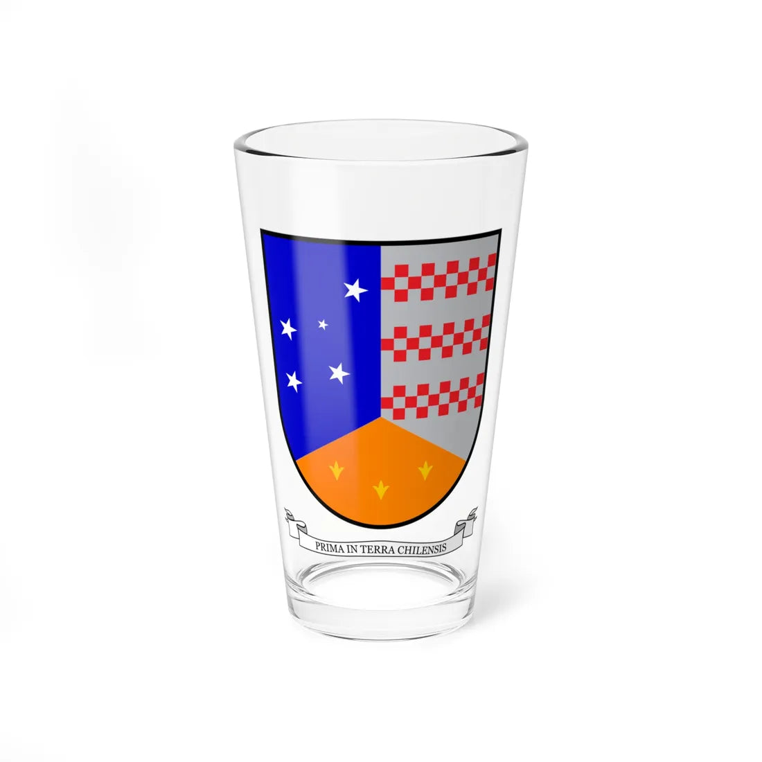 Coat of arms of Magallanes Chile 2 (Chile) (Coat of Arms) Pint Glass 16oz 16oz - Go Mug Yourself