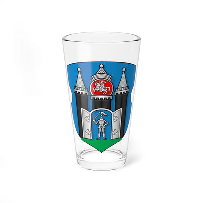 Coat of Arms of Mahiloŭ faded (Belarus) (Coat of Arms) Pint Glass 16oz 16oz - Go Mug Yourself