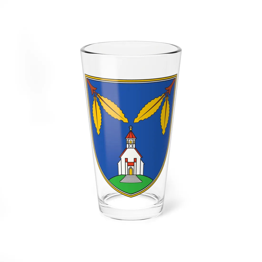 Coat of arms of Majšperk (Slovenia) (Coat of Arms) Pint Glass 16oz 16oz - Go Mug Yourself