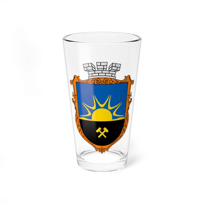 Coat of Arms of Makijivka (Ukraine) (Coat of Arms) Pint Glass 16oz 16oz - Go Mug Yourself