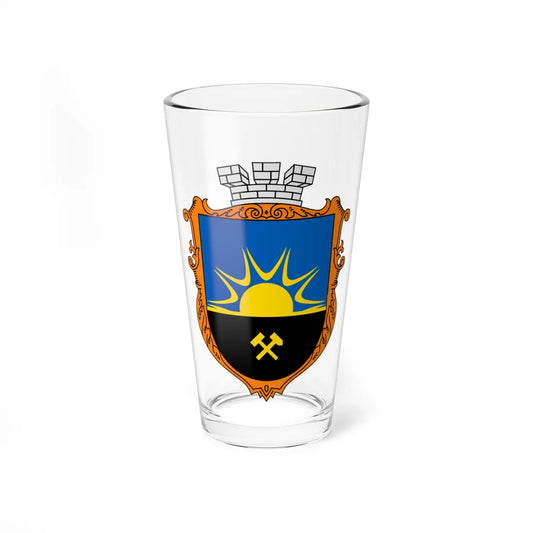 Coat of Arms of Makijivka (Ukraine) (Coat of Arms) Pint Glass 16oz 16oz - Go Mug Yourself