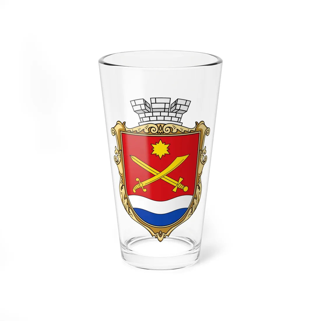 Coat of arms of Mala Vyska (Ukraine) (Coat of Arms) Pint Glass 16oz 16oz - Go Mug Yourself