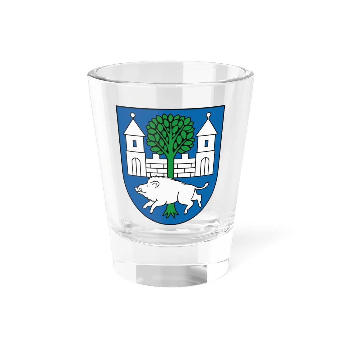 Coat of Arms of Malacky (Slovakia) (Coat of Arms) Shot Glass 1.5oz 1.5oz - Go Mug Yourself