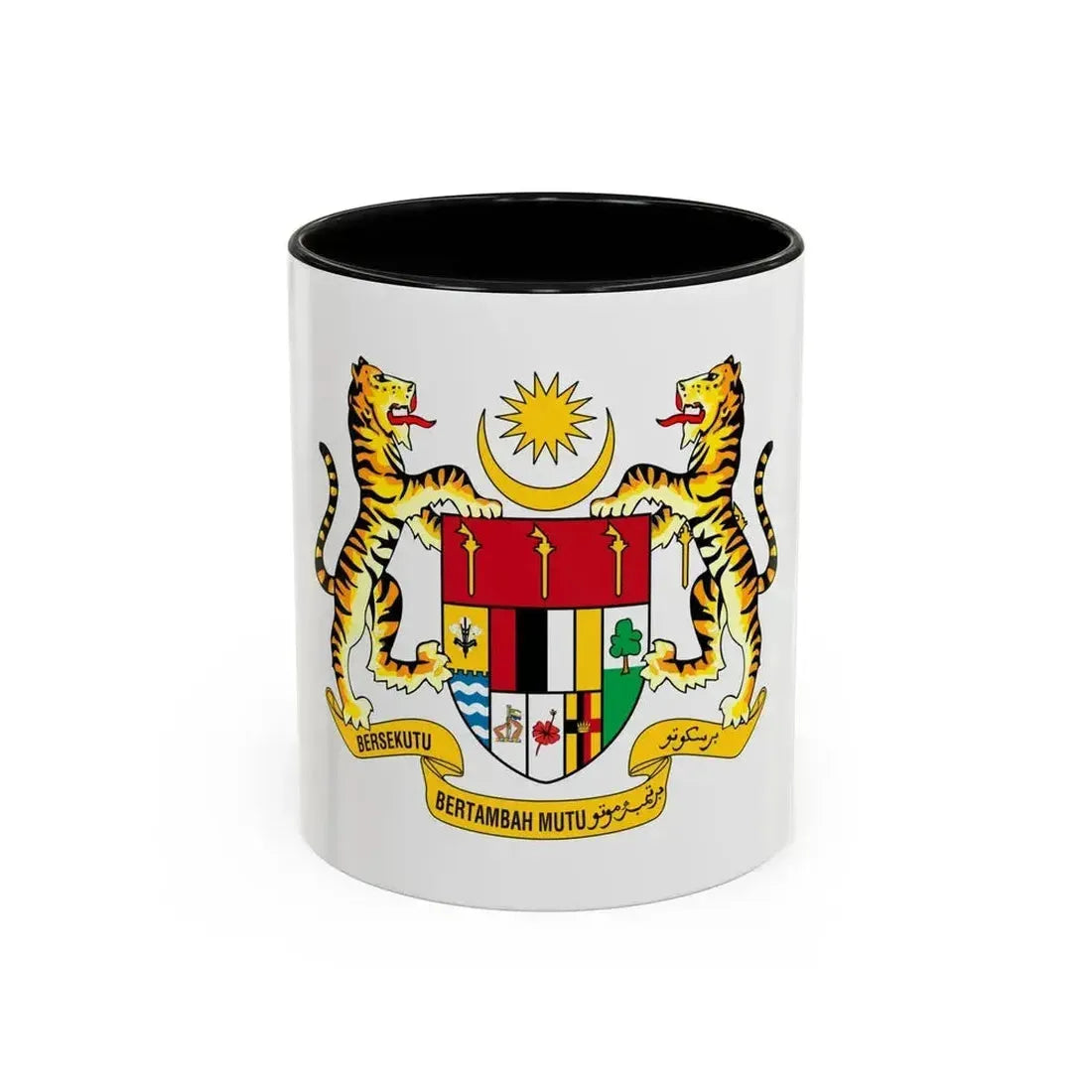 Coat of arms of Malaysia (1965-1973) - Accent Coffee Mug 11oz Black - Go Mug Yourself