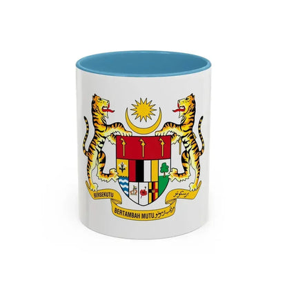 Coat of arms of Malaysia (1965-1973) - Accent Coffee Mug 11oz Light Blue - Go Mug Yourself