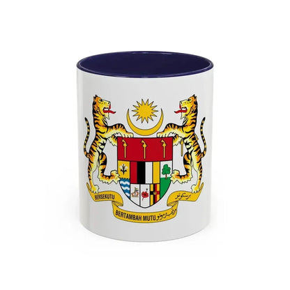 Coat of arms of Malaysia (1965-1973) - Accent Coffee Mug 11oz Navy - Go Mug Yourself