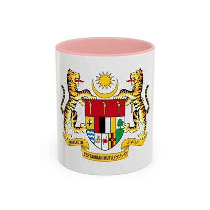 Coat of arms of Malaysia (1965-1973) - Accent Coffee Mug 11oz Pink - Go Mug Yourself