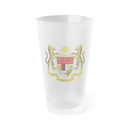 Coat of arms of Malaysia (1965-1973) - Frosted Pint Glass 16oz Default Title - Go Mug Yourself