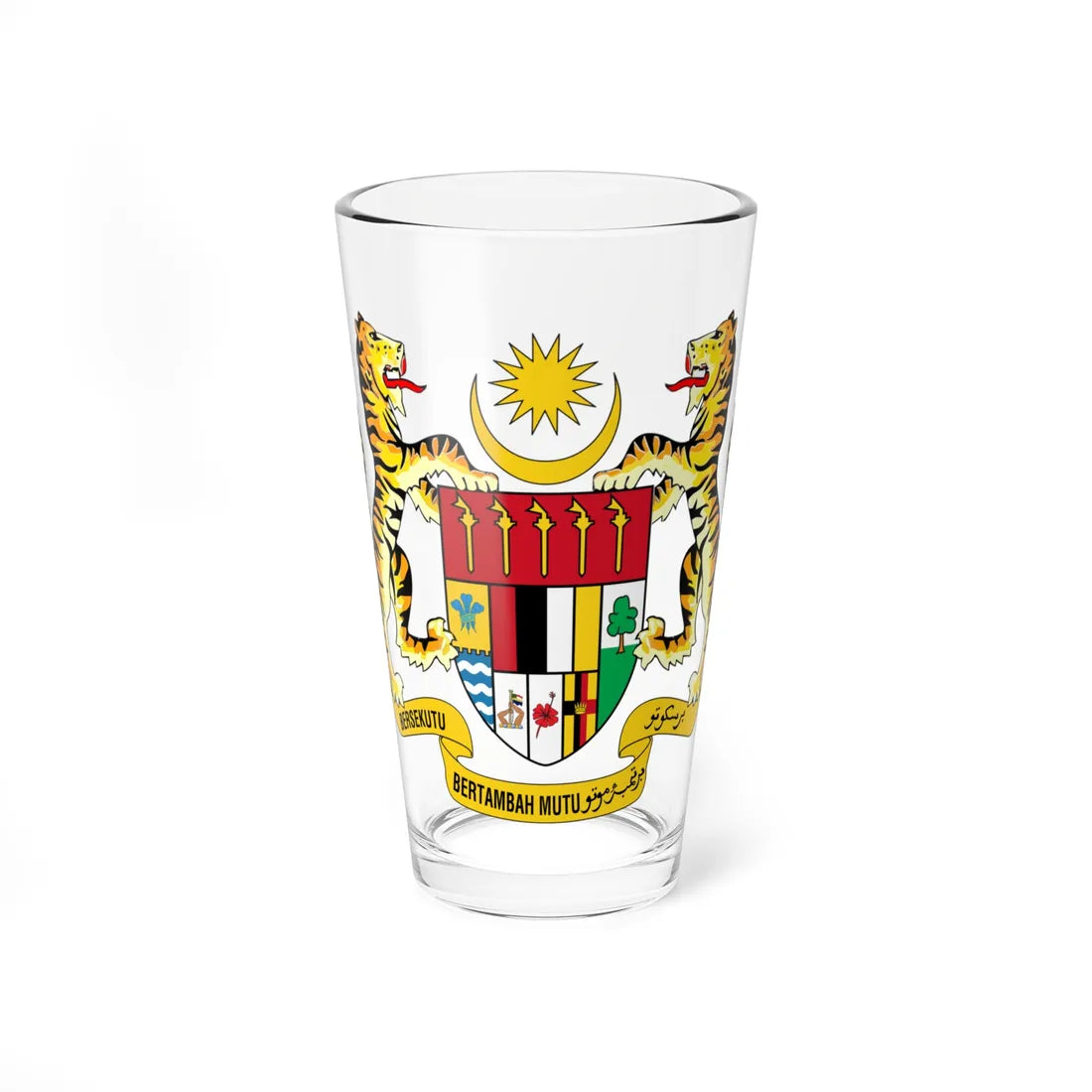 Coat of arms of Malaysia 1965-1973 (Malaysia) (Coat of Arms) Pint Glass 16oz 16oz - Go Mug Yourself