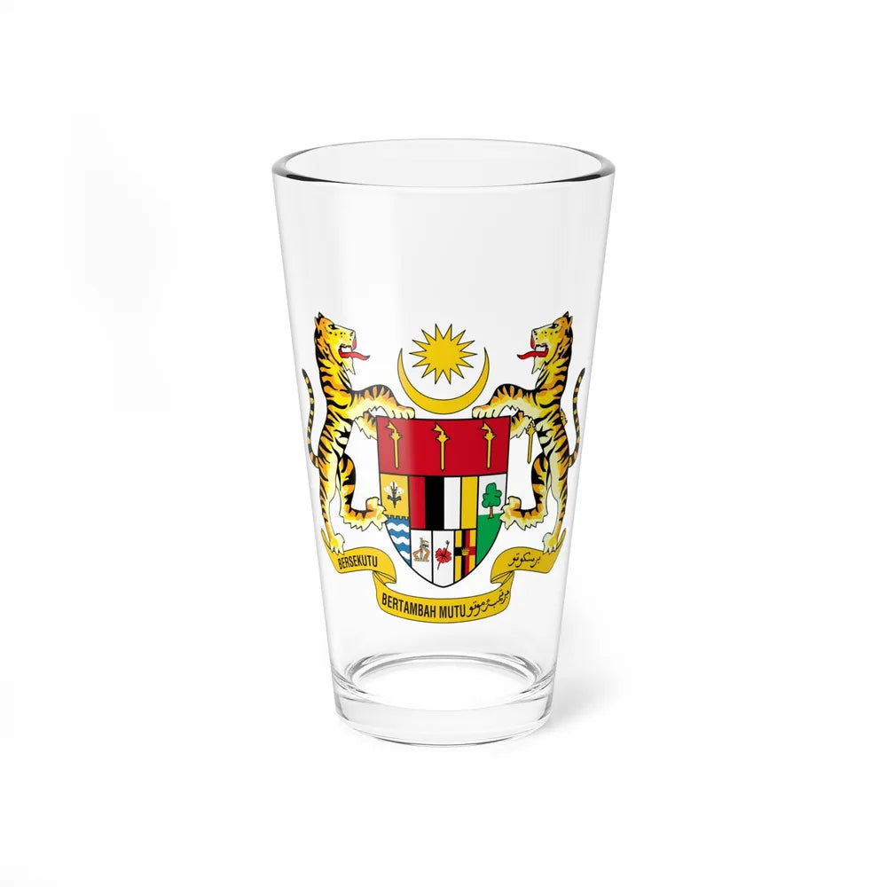 Coat of arms of Malaysia (1965-1973) - Pint Glass 16oz-16oz-Go Mug Yourself