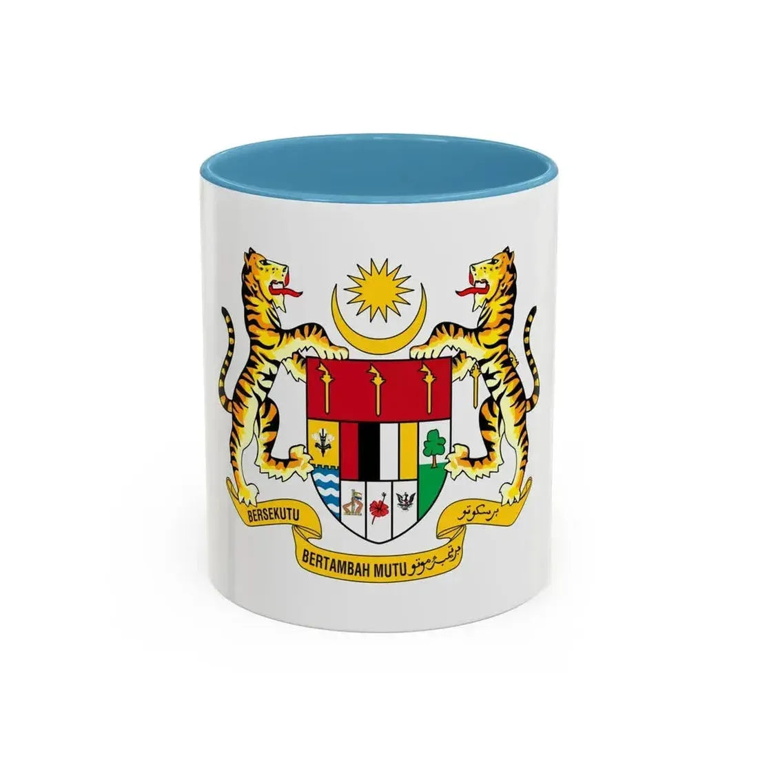 Coat of arms of Malaysia (1973-1982) - Accent Coffee Mug 11oz Light Blue - Go Mug Yourself