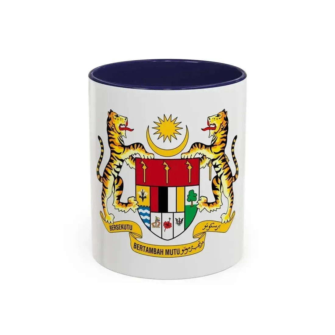 Coat of arms of Malaysia (1973-1982) - Accent Coffee Mug 11oz Navy - Go Mug Yourself