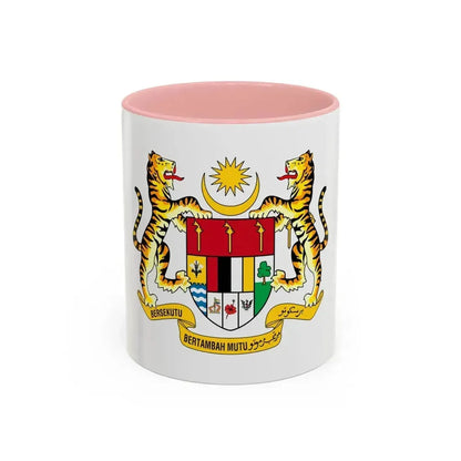 Coat of arms of Malaysia (1973-1982) - Accent Coffee Mug 11oz Pink - Go Mug Yourself