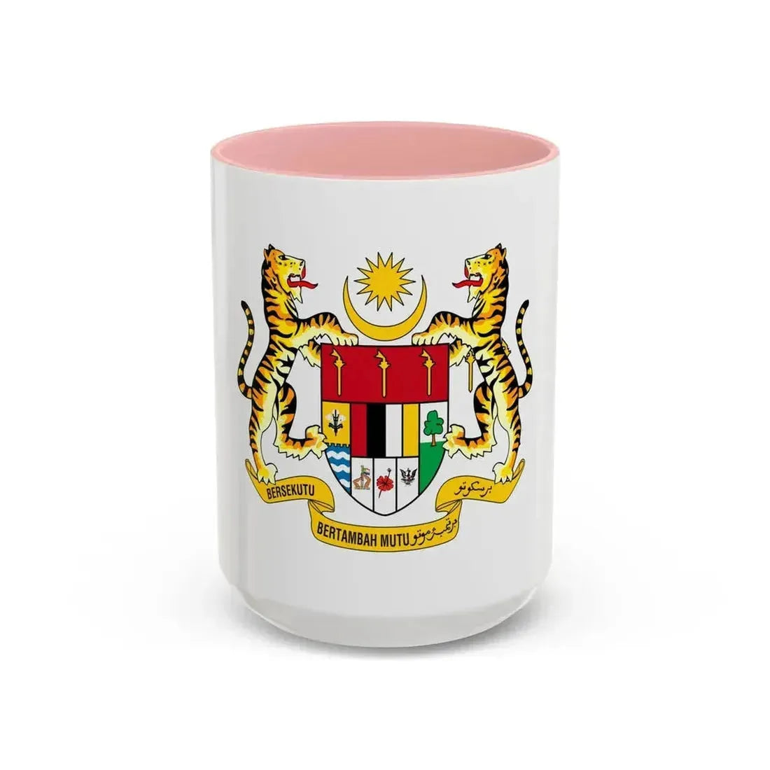 Coat of arms of Malaysia (1973-1982) - Accent Coffee Mug 15oz Pink - Go Mug Yourself