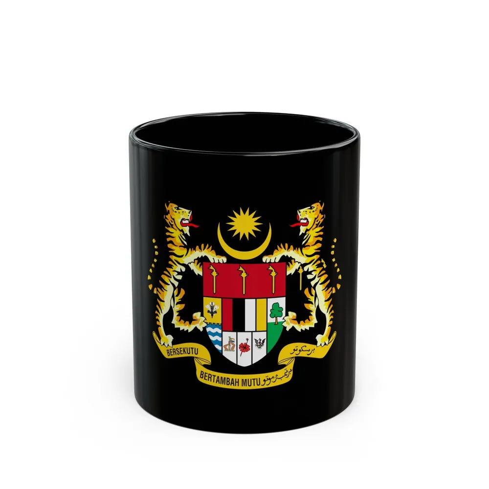 Coat of arms of Malaysia (1973-1982) - Black Coffee Mug-11oz-Go Mug Yourself