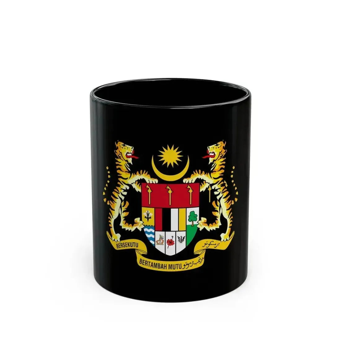 Coat of arms of Malaysia (1973-1982) - Black Coffee Mug 11oz - Go Mug Yourself