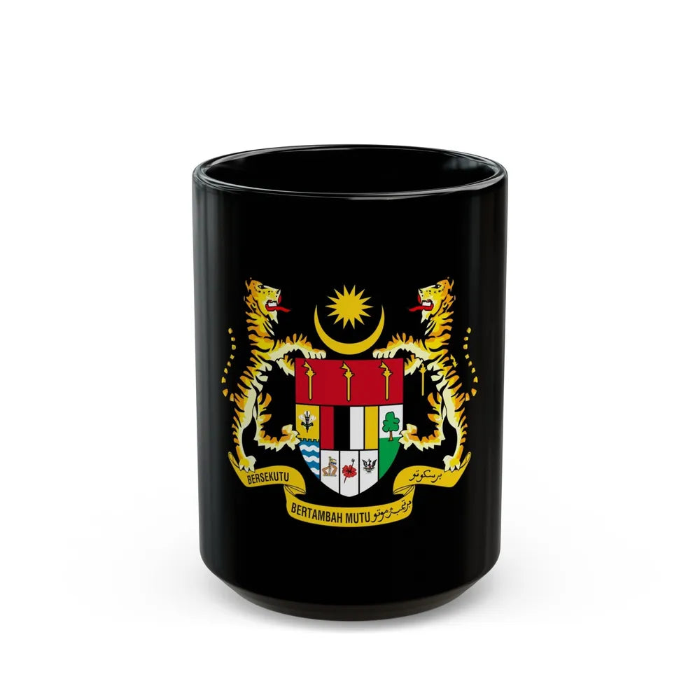 Coat of arms of Malaysia (1973-1982) - Black Coffee Mug-15oz-Go Mug Yourself