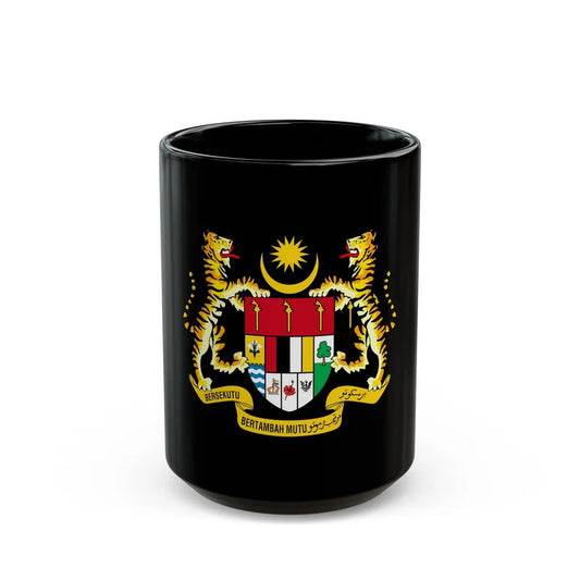 Coat of arms of Malaysia (1973-1982) - Black Coffee Mug-15oz-Go Mug Yourself