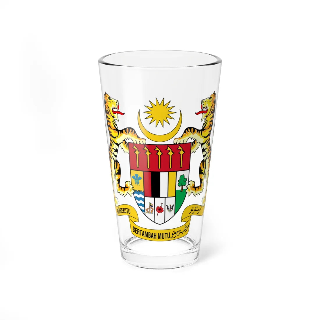Coat of arms of Malaysia 1973-1982 (Malaysia) (Coat of Arms) Pint Glass 16oz 16oz - Go Mug Yourself