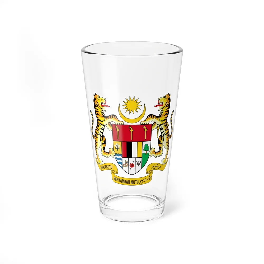 Coat of arms of Malaysia (1973-1982) - Pint Glass 16oz-16oz-Go Mug Yourself