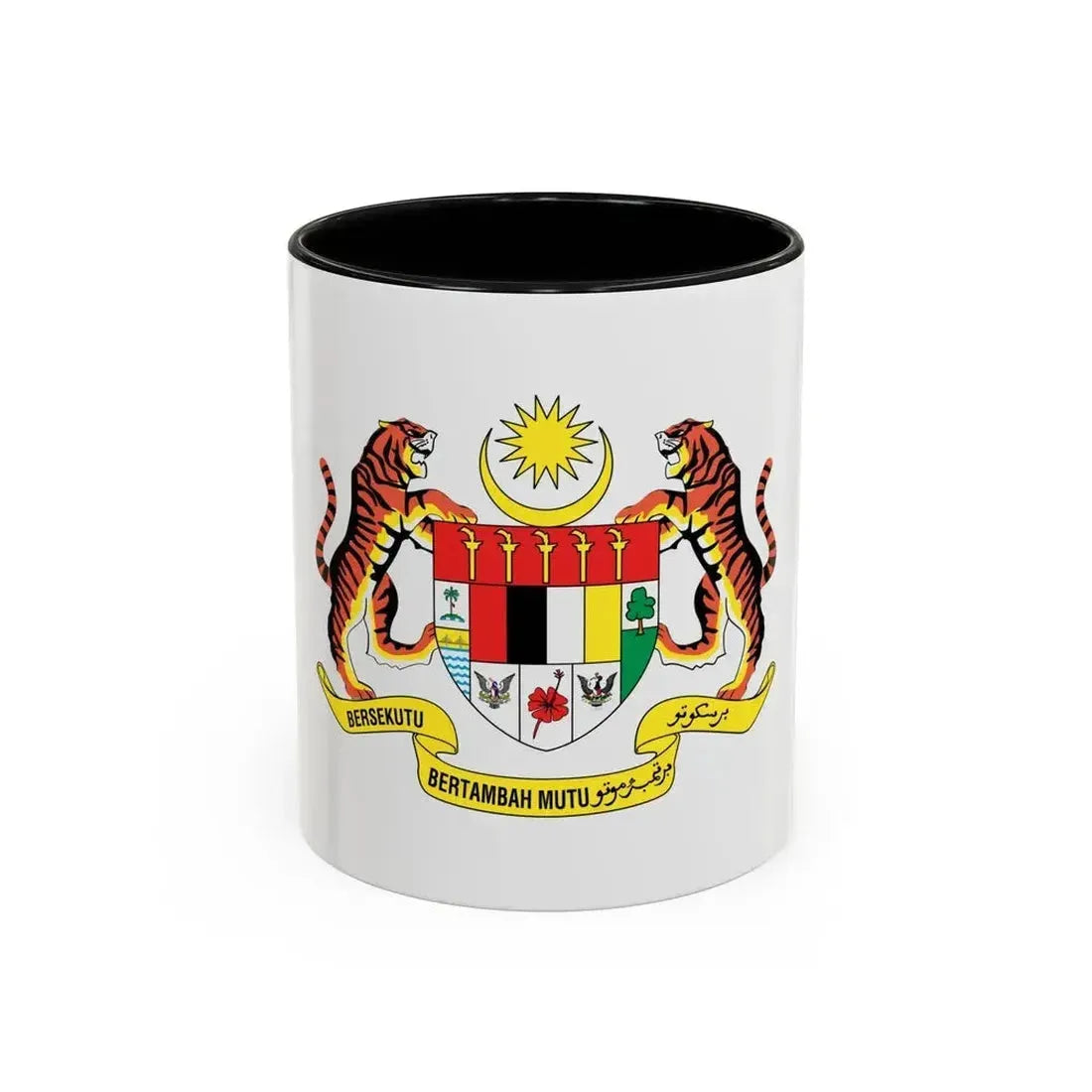 Coat of arms of Malaysia (1982-1988) - Accent Coffee Mug 11oz Black - Go Mug Yourself
