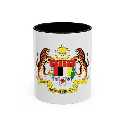 Coat of arms of Malaysia (1982-1988) - Accent Coffee Mug 11oz Black - Go Mug Yourself