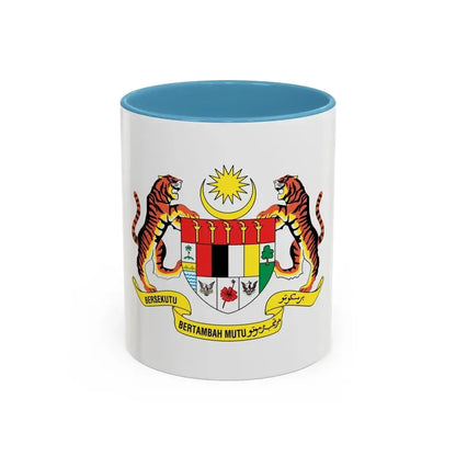 Coat of arms of Malaysia (1982-1988) - Accent Coffee Mug 11oz Light Blue - Go Mug Yourself