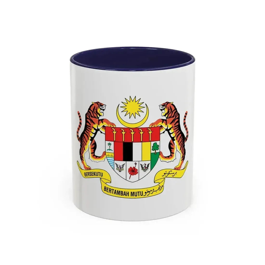 Coat of arms of Malaysia (1982-1988) - Accent Coffee Mug 11oz Navy - Go Mug Yourself