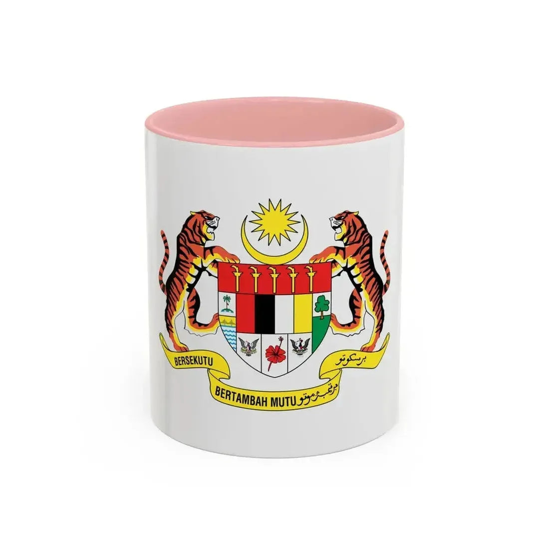 Coat of arms of Malaysia (1982-1988) - Accent Coffee Mug 11oz Pink - Go Mug Yourself