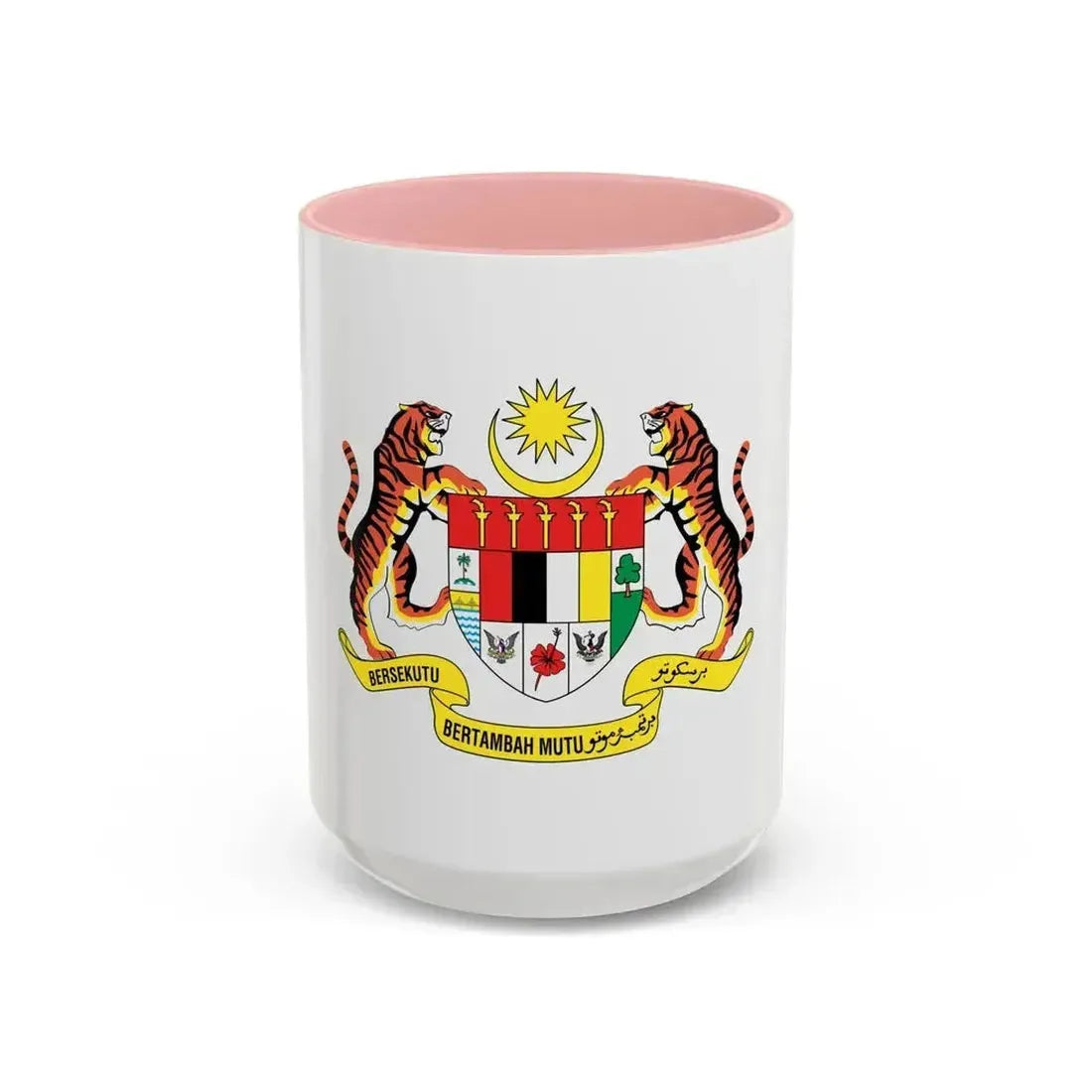 Coat of arms of Malaysia (1982-1988) - Accent Coffee Mug 15oz Pink - Go Mug Yourself