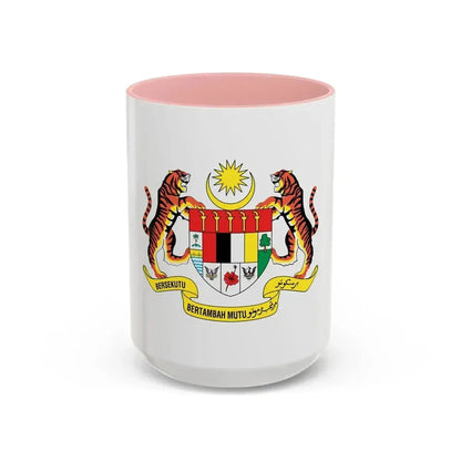 Coat of arms of Malaysia (1982-1988) - Accent Coffee Mug 15oz Pink - Go Mug Yourself