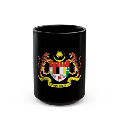 Coat of arms of Malaysia (1982-1988) - Black Coffee Mug-15oz-Go Mug Yourself