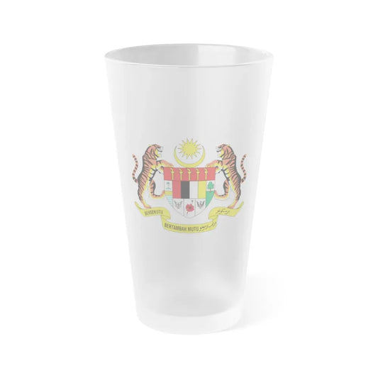 Coat of arms of Malaysia (1982-1988) - Frosted Pint Glass 16oz Default Title - Go Mug Yourself
