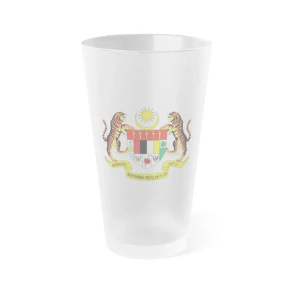 Coat of arms of Malaysia (1982-1988) - Frosted Pint Glass 16oz Default Title - Go Mug Yourself