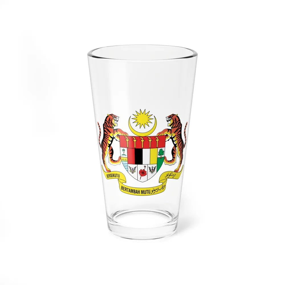 Coat of arms of Malaysia (1982-1988) - Pint Glass 16oz-16oz-Go Mug Yourself