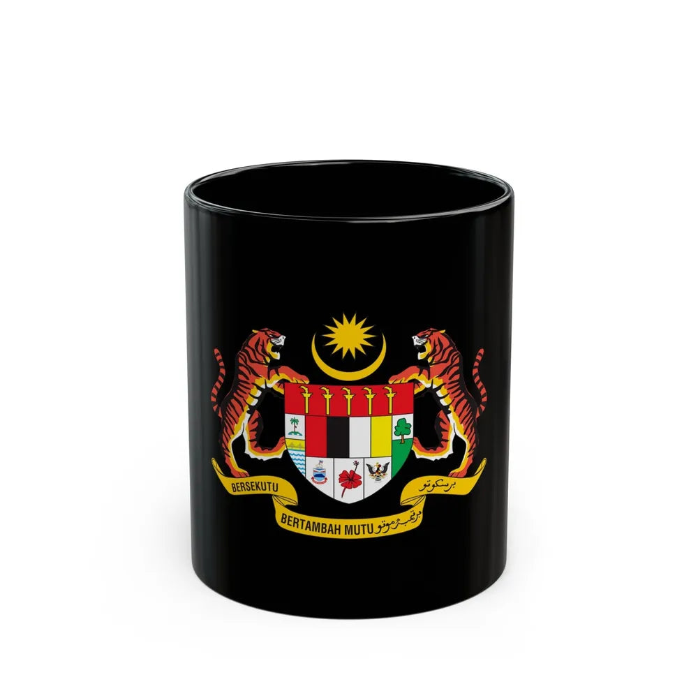 Coat of arms of Malaysia - Black Coffee Mug-11oz-Go Mug Yourself