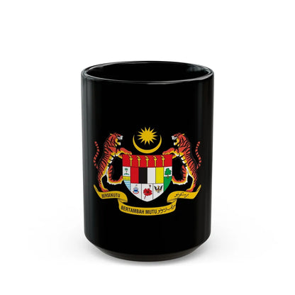 Coat of arms of Malaysia - Black Coffee Mug-15oz-Go Mug Yourself