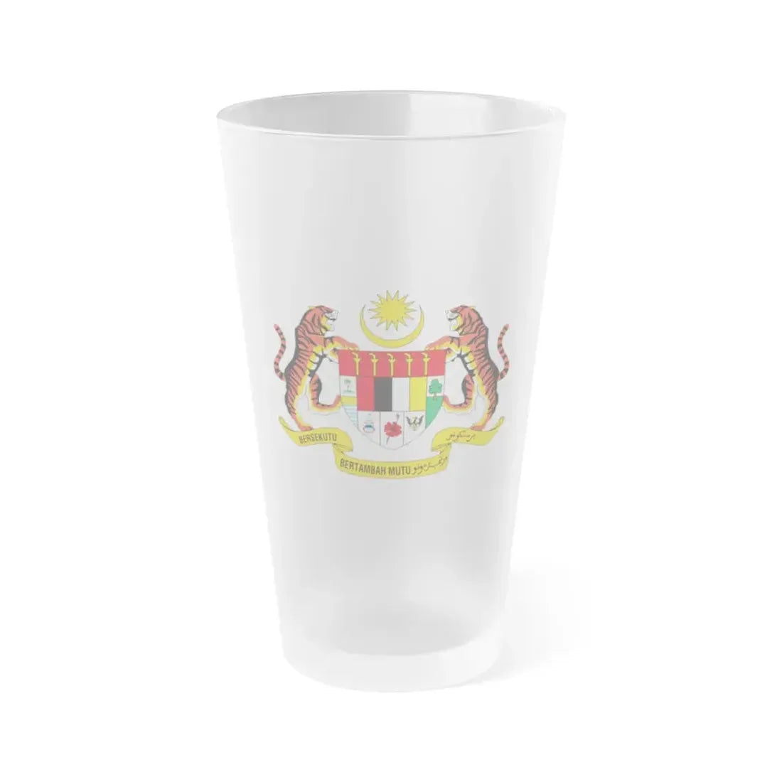 Coat of arms of Malaysia - Frosted Pint Glass 16oz Default Title - Go Mug Yourself