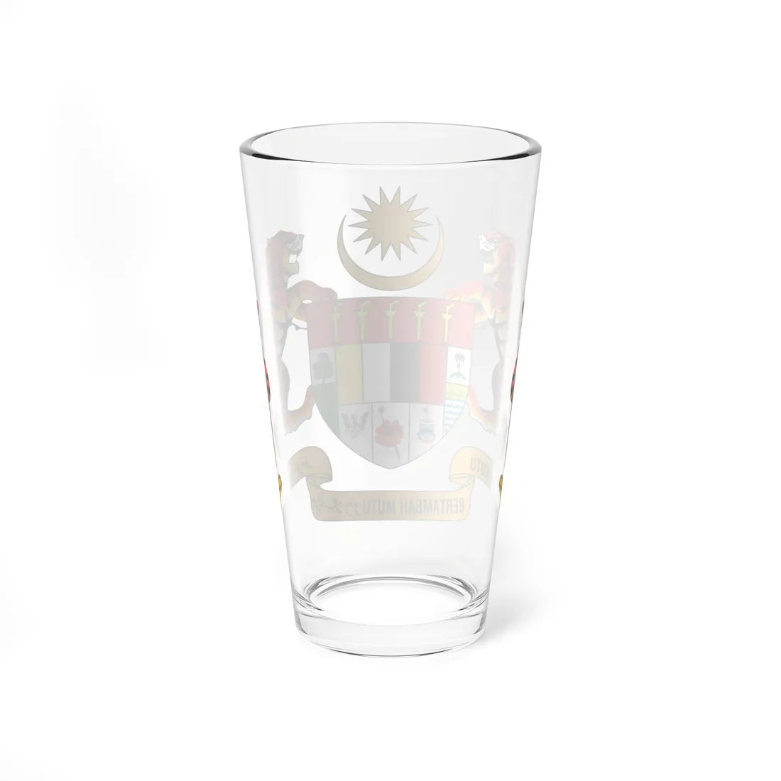 Coat of arms of Malaysia (Malaysia) (Coat of Arms) Pint Glass 16oz - Go Mug Yourself