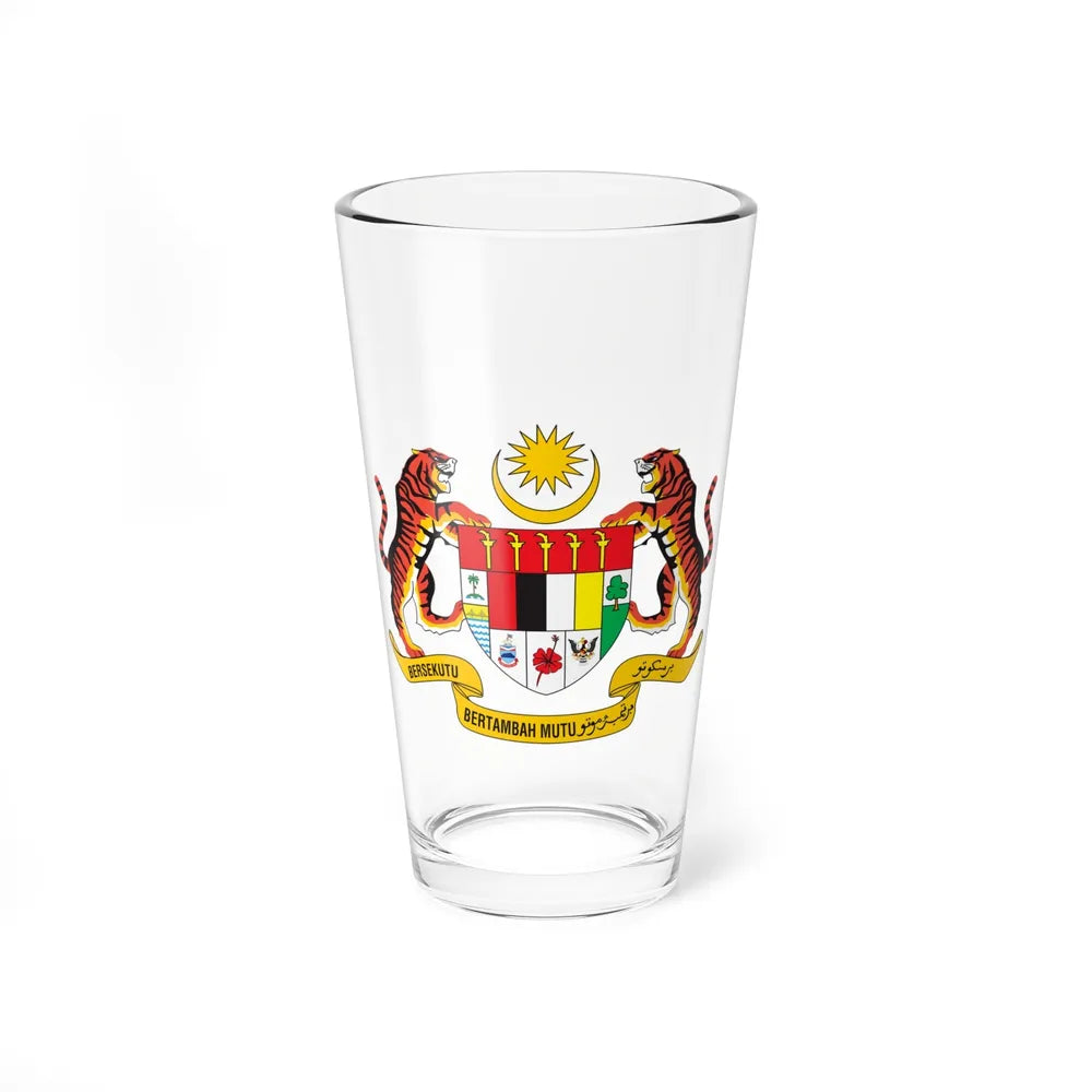 Coat of arms of Malaysia - Pint Glass 16oz-16oz-Go Mug Yourself