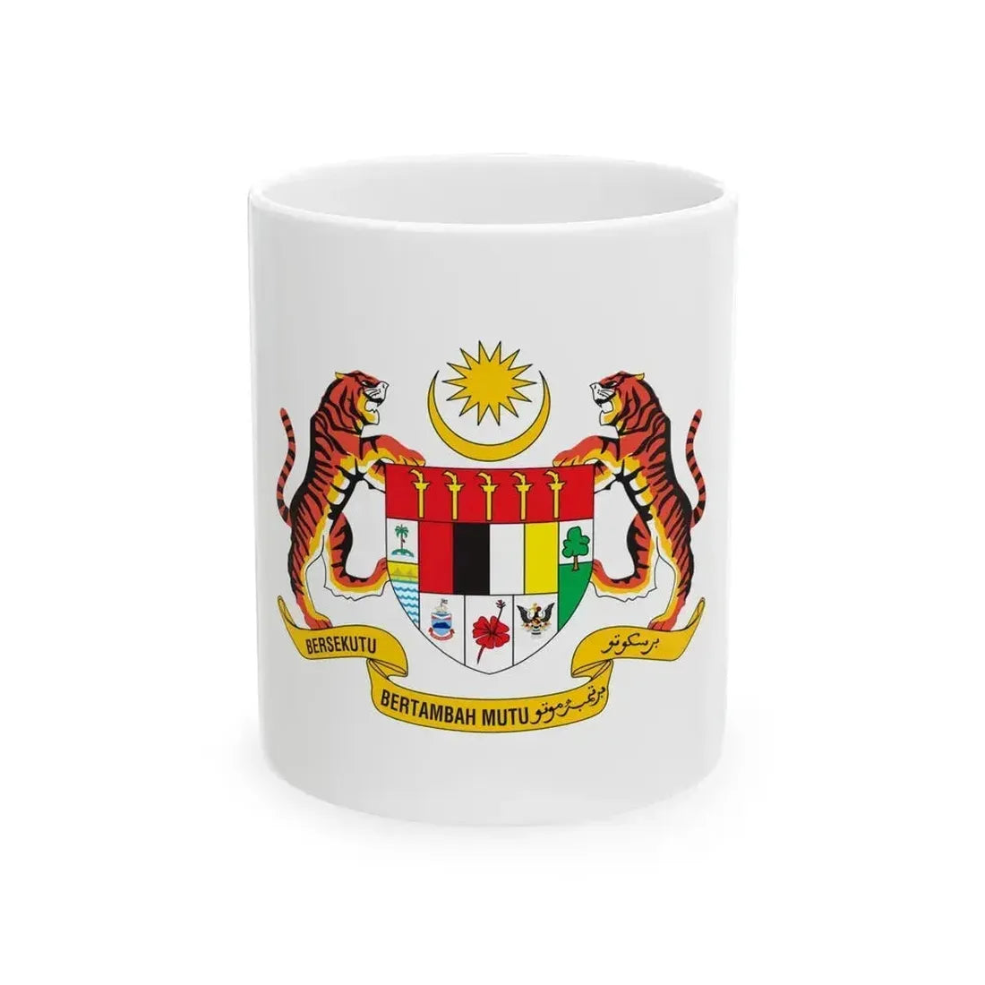 Coat of arms of Malaysia - White Coffee Mug 11oz - Go Mug Yourself