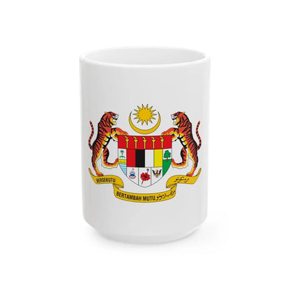 Coat of arms of Malaysia - White Coffee Mug-15oz-Go Mug Yourself