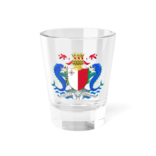 Coat of arms of Malta 1964-1975 (Malta) (Coat of Arms) Shot Glass 1.5oz 1.5oz - Go Mug Yourself